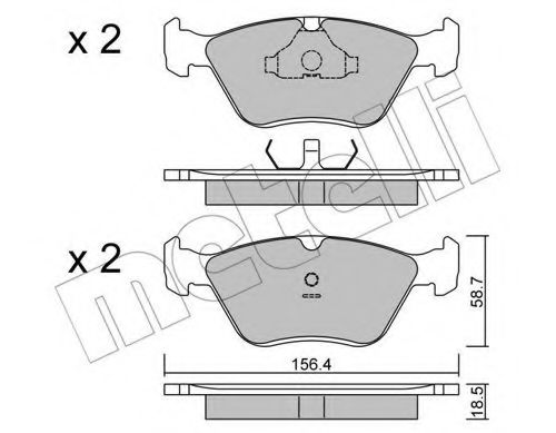 METELLI 2202050 Тормозные колодки METELLI 