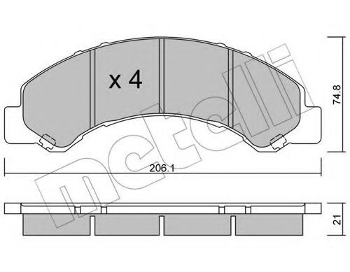 METELLI 2206200 Тормозные колодки для ISUZU N-SERIE