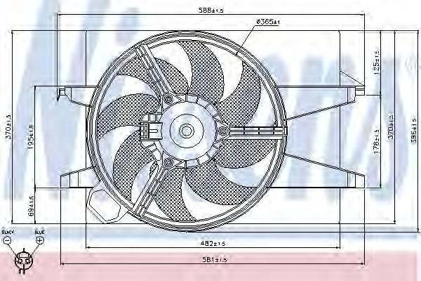 NISSENS 85032 Вентилятор системы охлаждения двигателя для FORD