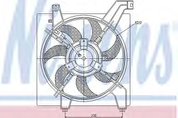 NISSENS 85034 Вентилятор системы охлаждения двигателя NISSENS для HYUNDAI