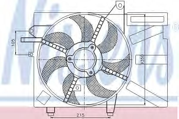NISSENS 85035 Вентилятор системы охлаждения двигателя NISSENS для HYUNDAI