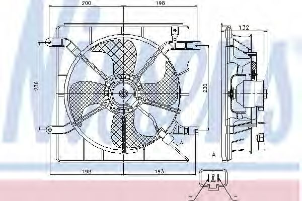 NISSENS 85046 Вентилятор системы охлаждения двигателя для HONDA