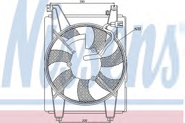 NISSENS 85088 Вентилятор системы охлаждения двигателя NISSENS для HYUNDAI
