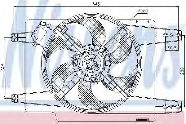 NISSENS 85108 Вентилятор системы охлаждения двигателя для ALFA ROMEO 156