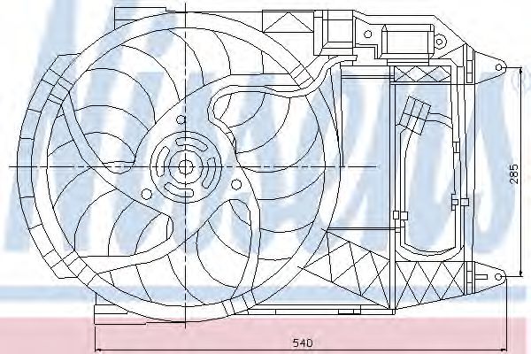 NISSENS 85123 Вентилятор системы охлаждения двигателя NISSENS для MINI