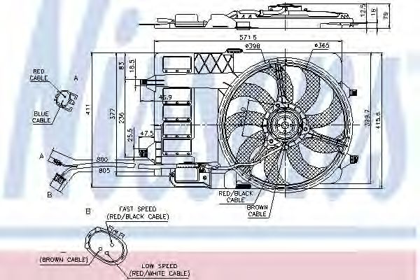 NISSENS 85124 Вентилятор системы охлаждения двигателя NISSENS для MINI