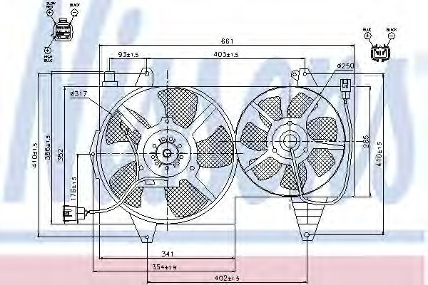 NISSENS 85296 Вентилятор системы охлаждения двигателя для VOLVO