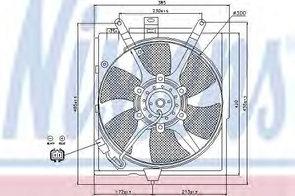 NISSENS 85300 Вентилятор системы охлаждения двигателя для VOLVO