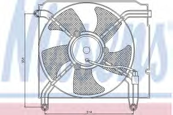 NISSENS 85349 Вентилятор системы охлаждения двигателя для ZAZ