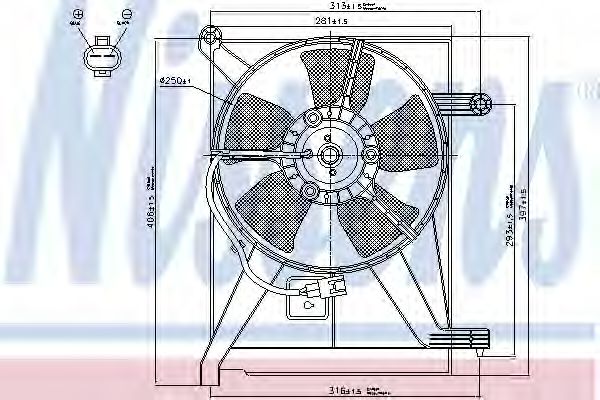 NISSENS 85351 Вентилятор системы охлаждения двигателя для ZAZ