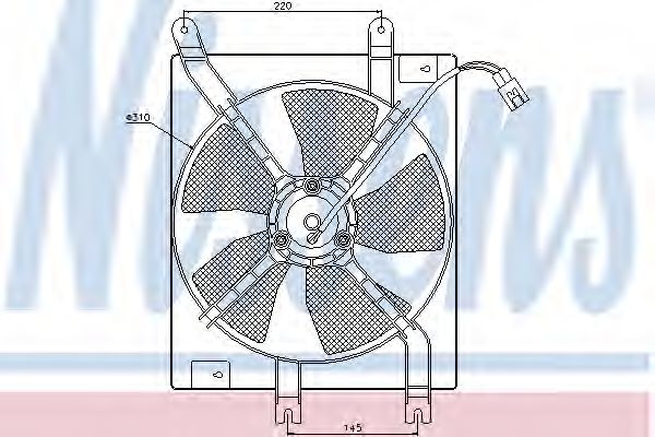 NISSENS 85356 Вентилятор системы охлаждения двигателя для CHEVROLET ESTATE