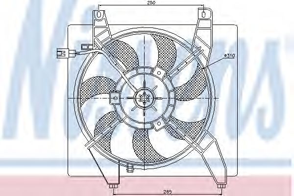 NISSENS 85363 Вентилятор системы охлаждения двигателя NISSENS для HYUNDAI