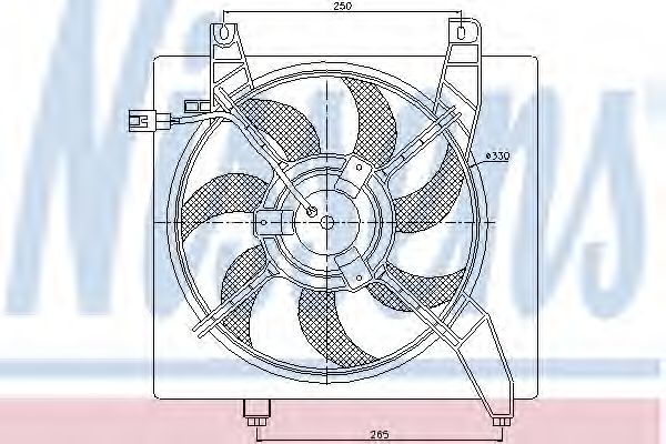 NISSENS 85364 Вентилятор системы охлаждения двигателя NISSENS для HYUNDAI