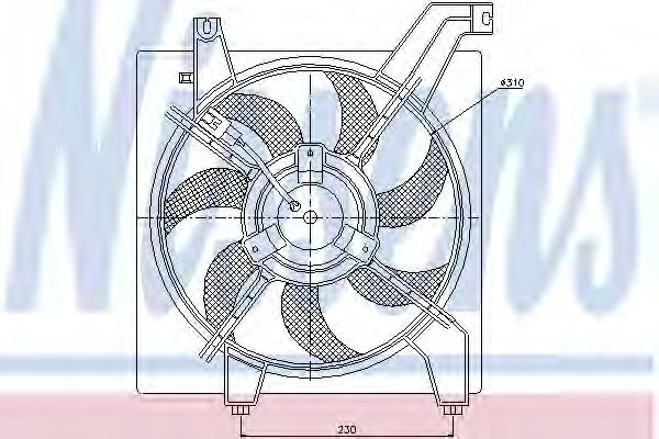NISSENS 85368 Вентилятор системы охлаждения двигателя NISSENS для HYUNDAI