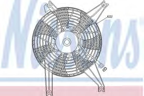 NISSENS 85383 Вентилятор системы охлаждения двигателя для MITSUBISHI