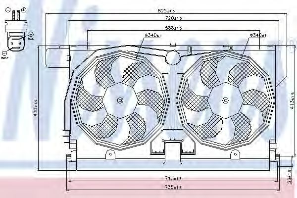 NISSENS 85513 Вентилятор системы охлаждения двигателя NISSENS для PEUGEOT