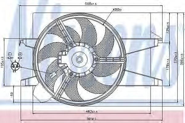 NISSENS 85583 Вентилятор системы охлаждения двигателя для FORD