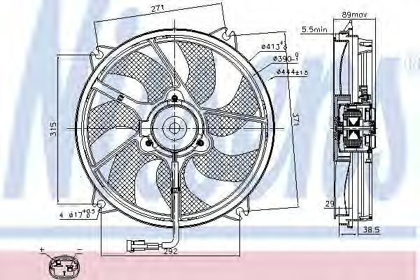 NISSENS 85606 Вентилятор системы охлаждения двигателя для FIAT