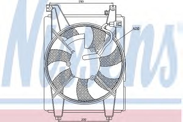 NISSENS 85625 Вентилятор системы охлаждения двигателя NISSENS для HYUNDAI