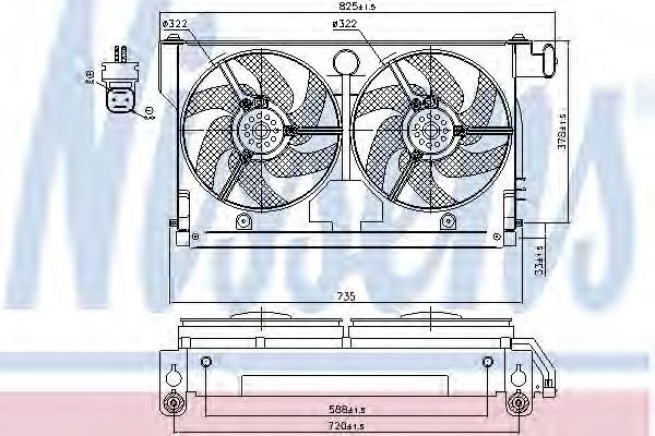 NISSENS 85661 Вентилятор системы охлаждения двигателя NISSENS для PEUGEOT