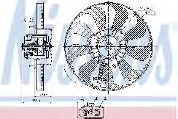 NISSENS 85684 Вентилятор системы охлаждения двигателя 