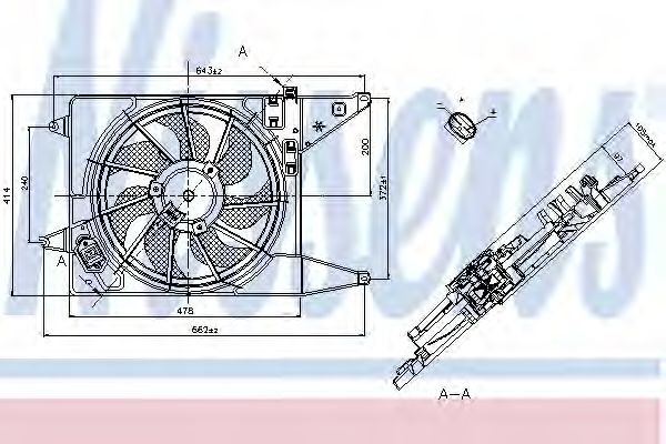 NISSENS 85710 Вентилятор системы охлаждения двигателя для DACIA