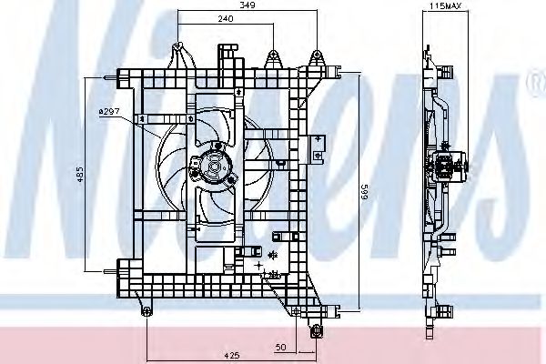 NISSENS 85711 Вентилятор системы охлаждения двигателя для DACIA