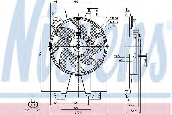 NISSENS 85767 Вентилятор системы охлаждения двигателя для FORD