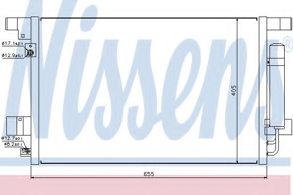 NISSENS 940029 Радиатор кондиционера для MITSUBISHI