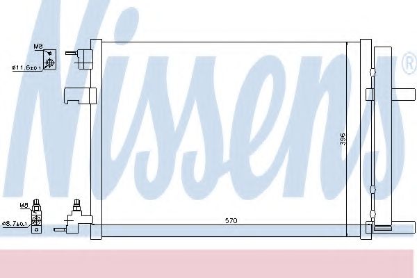 NISSENS 940134 Радиатор кондиционера для CHEVROLET