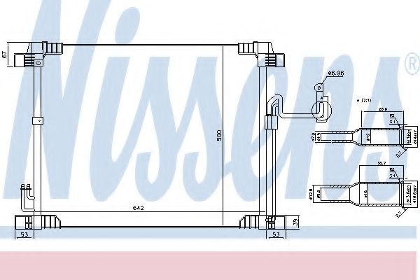 NISSENS 940616 Радиатор кондиционера для INFINITI