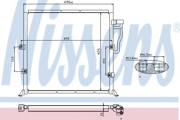 NISSENS 94157 Радиатор кондиционера для BMW