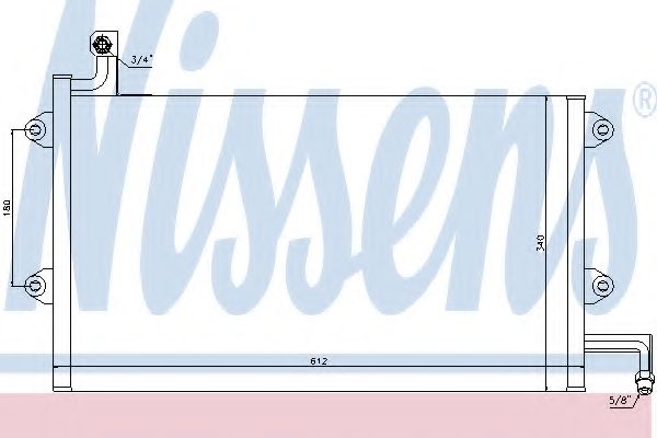 NISSENS 94164 Радиатор кондиционера для VOLKSWAGEN