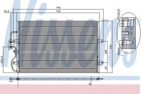 NISSENS 94210 Радиатор кондиционера для FIAT