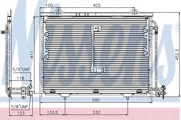 NISSENS 94284 Радиатор кондиционера для MERCEDES-BENZ CLK