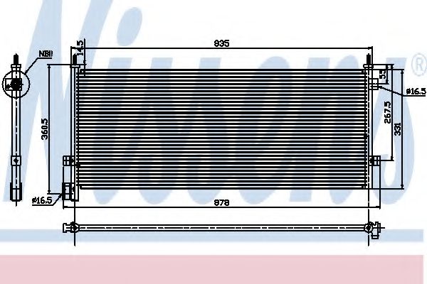 NISSENS 94582 Радиатор кондиционера для VOLVO NH