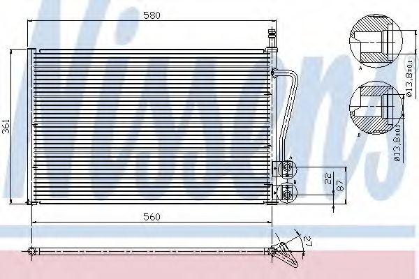 NISSENS 94587 Радиатор кондиционера для FORD