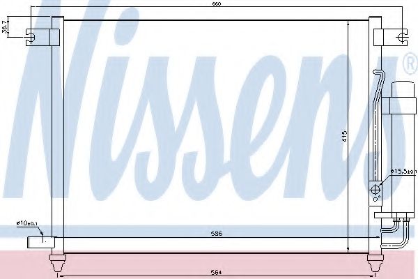 NISSENS 94641 Радиатор кондиционера для CHEVROLET