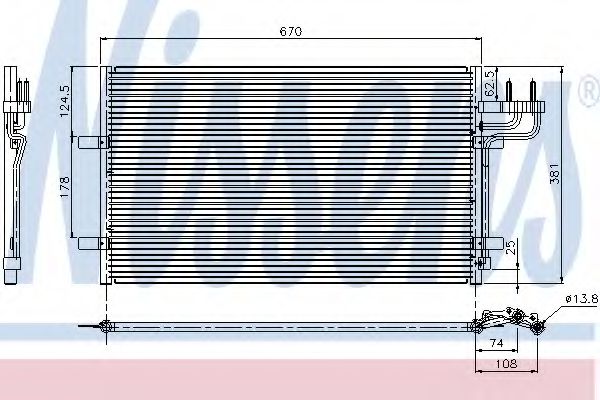 NISSENS 94663 Радиатор кондиционера для FORD