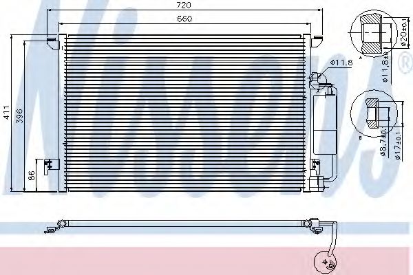 NISSENS 94675 Радиатор кондиционера для CADILLAC