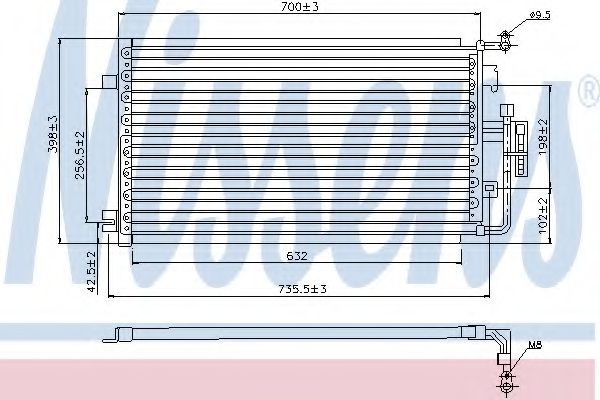 NISSENS 94846 Радиатор кондиционера для PONTIAC