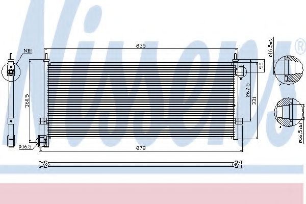 NISSENS 94903 Радиатор кондиционера для VOLVO FH