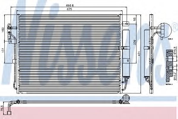 NISSENS 94962 Радиатор кондиционера для LAND ROVER