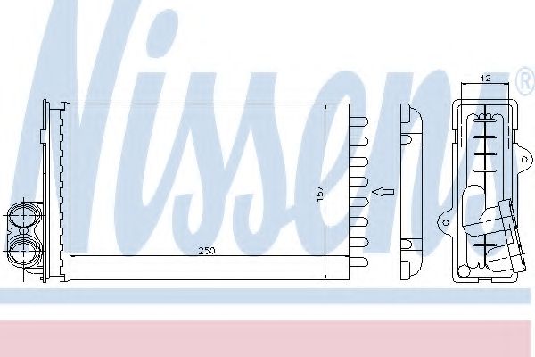 NISSENS 72935 Радиатор печки для PEUGEOT