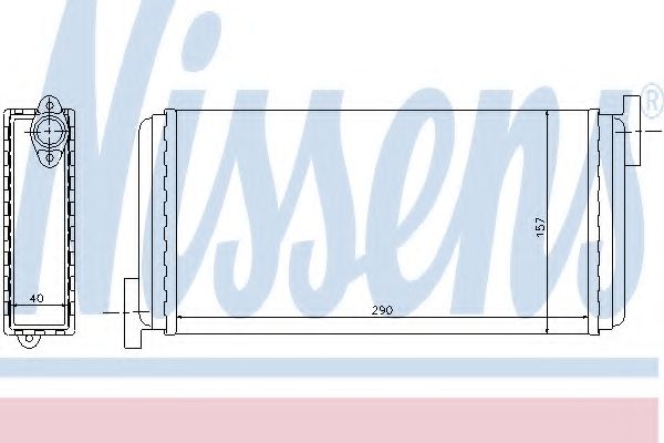 NISSENS 72002 Радиатор печки для MERCEDES-BENZ