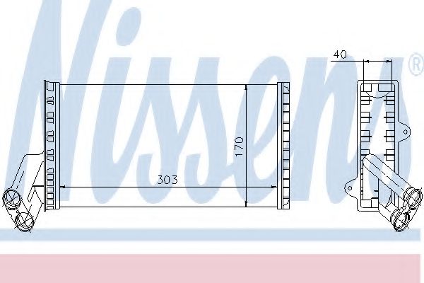 NISSENS 71149 Радиатор печки для FIAT ULYSSE