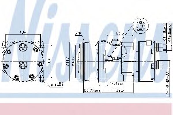 NISSENS 89123 Компрессор кондиционера для FIAT