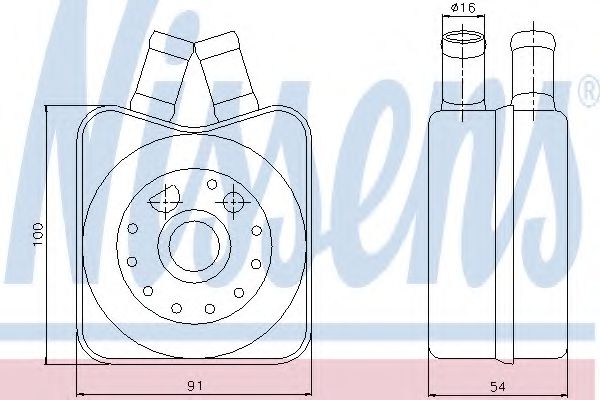 NISSENS 90606 масляный радиатор, двигательное масло NISSENS 90606 масляный радиатор, двигательное масло