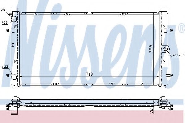 NISSENS 65242A Радиатор, охлаждение двигателя 