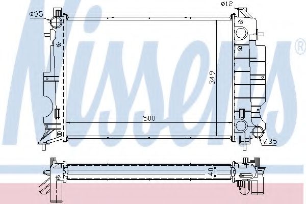 NISSENS 64035A Радиатор охлаждения двигателя для SAAB